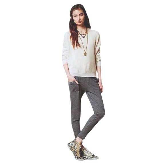 $129 Anthropologie Smooth Back Top Large 10 12 Ivory Blouse Shirt UNIQUE NWT - Picture 5 of 12